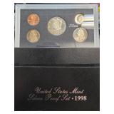 1998 United States Mint Silver Proof Set