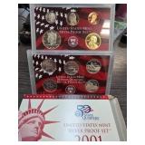 2001 United States Mint Silver Proof Set