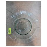 Clear Pressed Glass Decorative Bowl