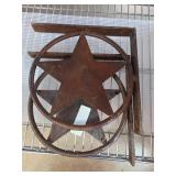 Rustic Metal Star Wall or Shelf Brackets