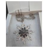 J.Jill Silver-Tone Snowflake Necklace