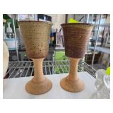Handmade Ceramic Goblets with Signatures