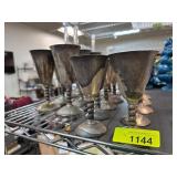 12 Metal Goblets with Marked Base