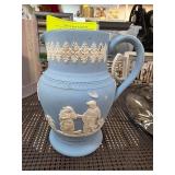 Blue Jasperware-Style Pitcher by Hudson & Hanley