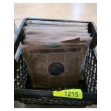 Vinyl 78 RPM Records in Crate