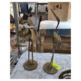 Brass Crane Sculptures