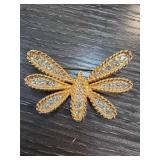 DeNicola Gold-Tone Dragonfly Brooch