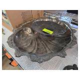 Decorative Metal Serving Trays with Relief Design