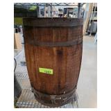 Wooden Barrel with Metal Bands