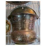 Wall-Mounted Brass Planter with Textured Design