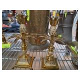 Brass Palm Tree Candlesticks