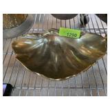 Heavy Solid Brass Shell-Shaped Bowl