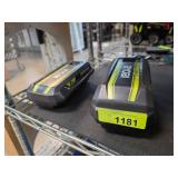 Ryobi 40V Lithium 4Ah Battery Pack Set