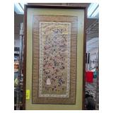 Framed Asian Artwork with Depicted Figures