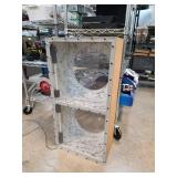 Dual Hole Speaker Enclosure with Plexiglass Panel