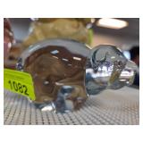 Clear Glass Hippopotamus Figurine