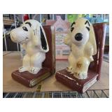 Painted Dog Figurine Bookends
