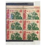 1969 U.S. Football Issue Block of Six Stamps