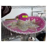 Pink Sombrero With Embroidered Details