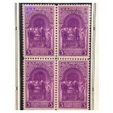 1939 Washington Inaugural 3-Cent Block of Four Sta