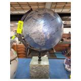 Decorative Blue Globe on Ornamental Base