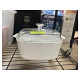 White Casserole Dish with Glass Lid