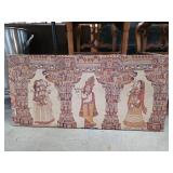 Decorative Tapestry With Intricate Column Motifs