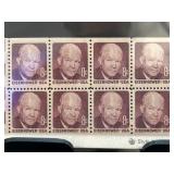 1971 8-Cent Eisenhower Stamp Block