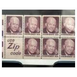 1972 Eisenhower Issue 8ï¿½ Stamps Booklet Pane