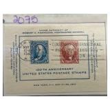 1947 Centenary U.S. Postage Stamp Display