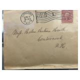 1909 Patriotic Flag Cancel Envelope