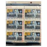 US Moon Landing Plate Block Stamps