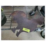 Metal Rooster Silhouette Decoration