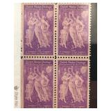1940 Pan-American Issue 3-Cent Block of 4 Stamps
