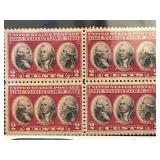 1931 Yorktown 2-Cent Mint Block of Four Stamps