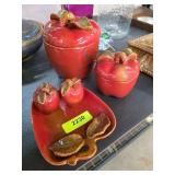 Ceramic Apple-Themed Kitchenware Set