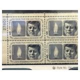 1964 John F. Kennedy Plate Block Stamps