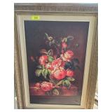 Framed Floral Still Life Painting