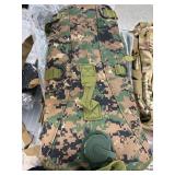 Camouflage Hydration Backpack with Green Cap