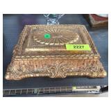 Gold-Toned Ornate Decorative Box