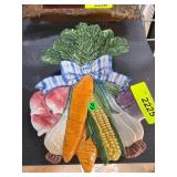 Fitz and Floyd Ceramic Veggie Wall Plaque