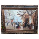 Original Oil After Beraud in Ornate Frame