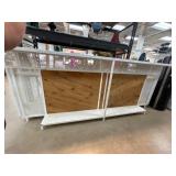 White Wooden and Metal Counter Unit