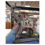 Decorative Elephant Figurine with Ornate Saddle