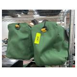 Two Green Bags with Metal Hose Fittings