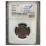 2004-D Texas State Quarter NGC MS68