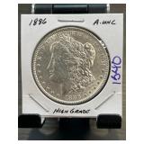 1886 Morgan Silver Dollar AU Condition