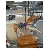 Wooden Carved Carousel Horse Music Box