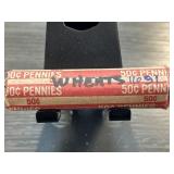 Roll of Wheat Pennies with Handwritten Note
