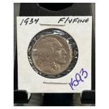 1934 Buffalo Nickel in Fine/Very Fine Condition